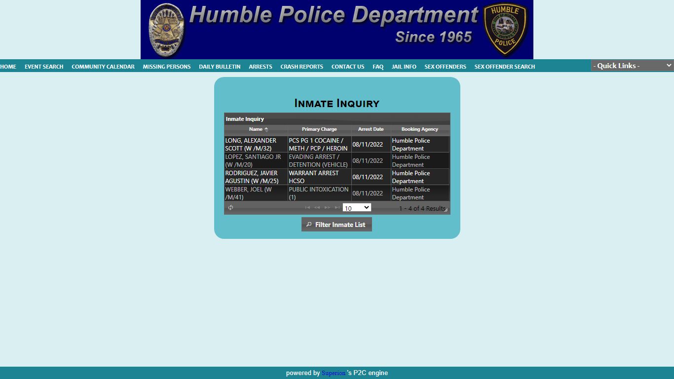 Humble Police Department P2C