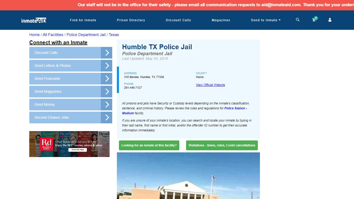 Humble TX Police Jail & Inmate Search - Humble, TX